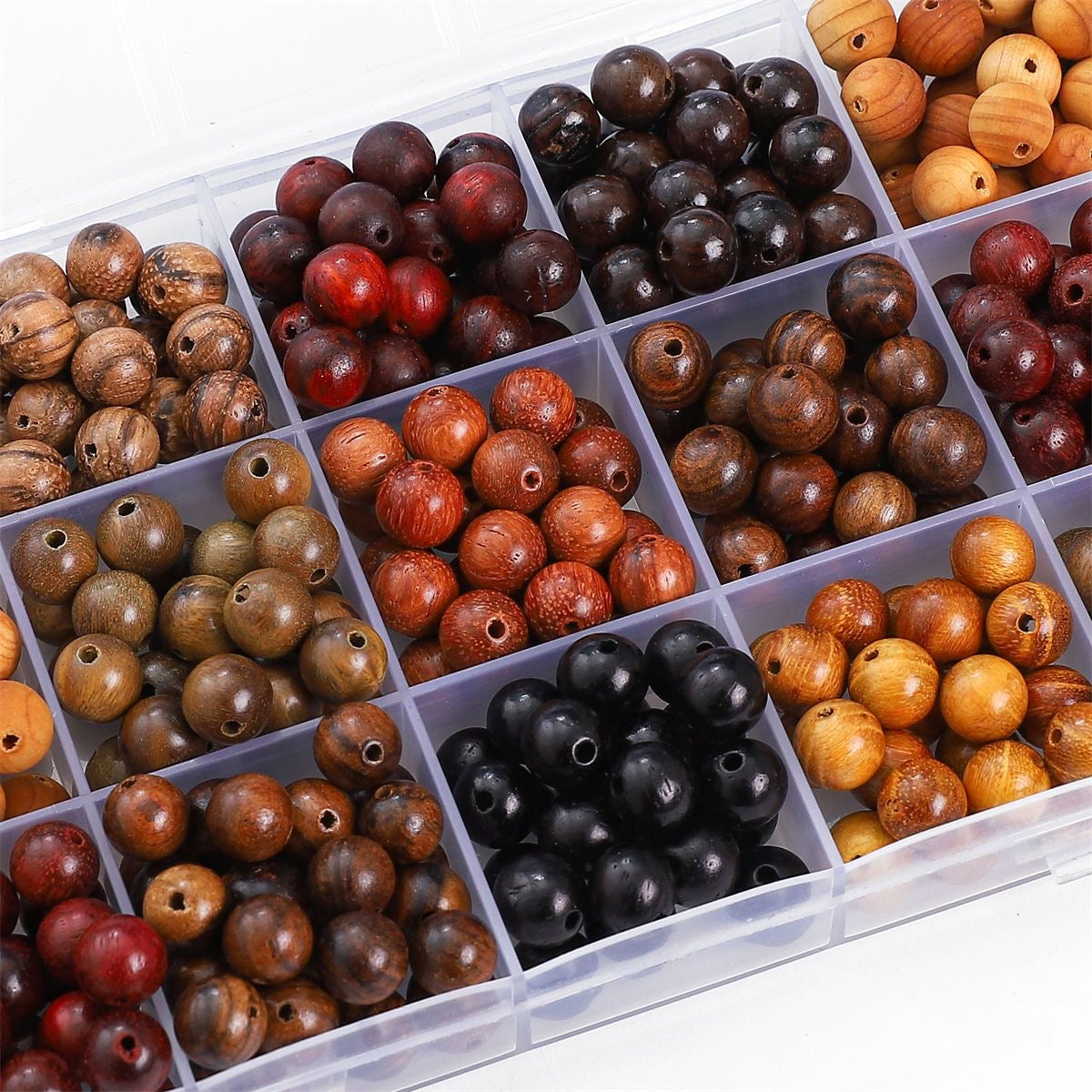 50PCS Natural Wooden Beads Round Loose Beads