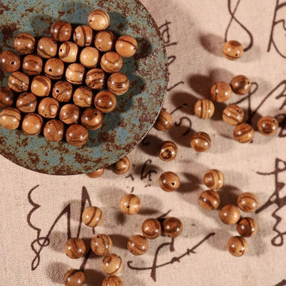 50PCS Natural Wooden Beads Round Loose Beads