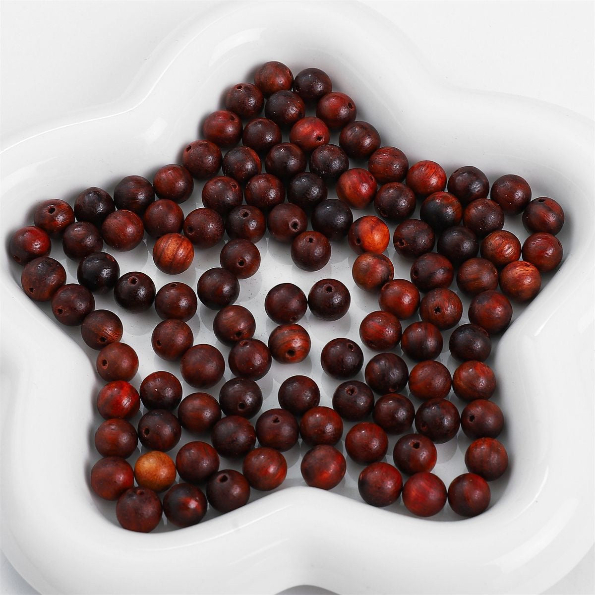 50PCS Natural Wooden Beads Round Loose Beads