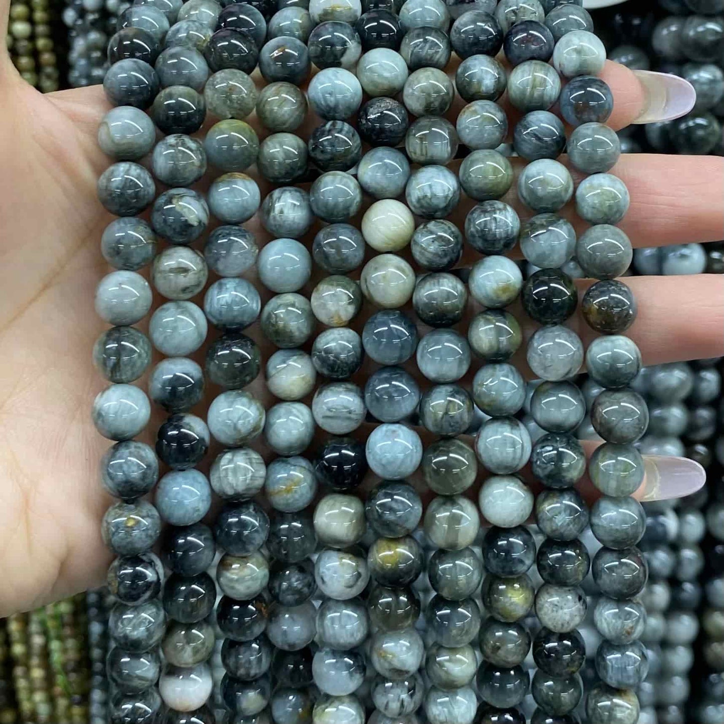 High-Quality Gemstone & Crystal Round Smooth Beads 4mm 6mm 8mm 10mm