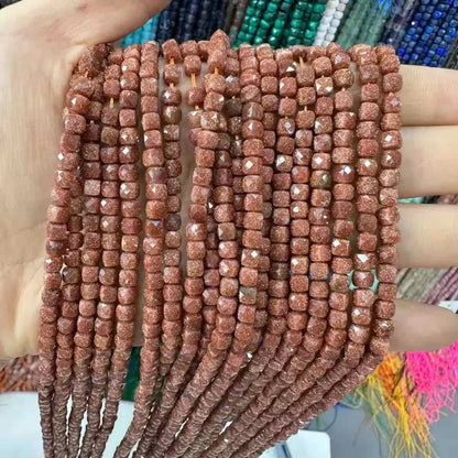 Cube Shape Sandstone Beads