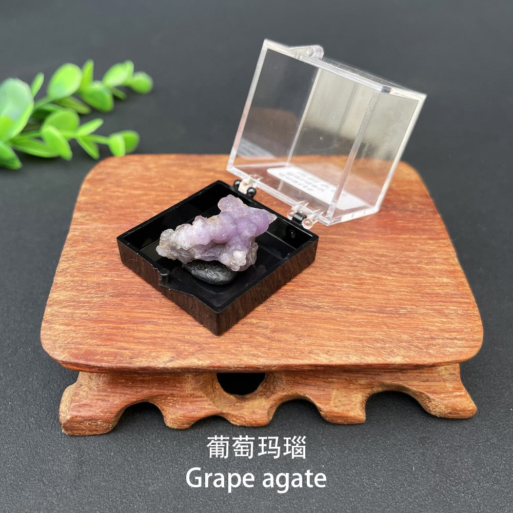 Micro Mineral Box Raw Crystal GemstoneCollection Box