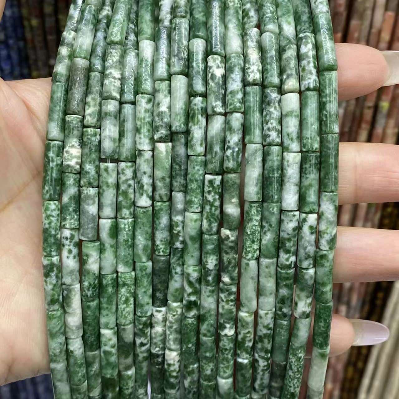 Cylindrical Tube Beads 4x13mm Quartz/Jasper/Agate/Crystal