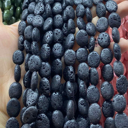 Smooth Flat Oval Beads 10x14mm Quartz/Jasper/Agate/Crystal