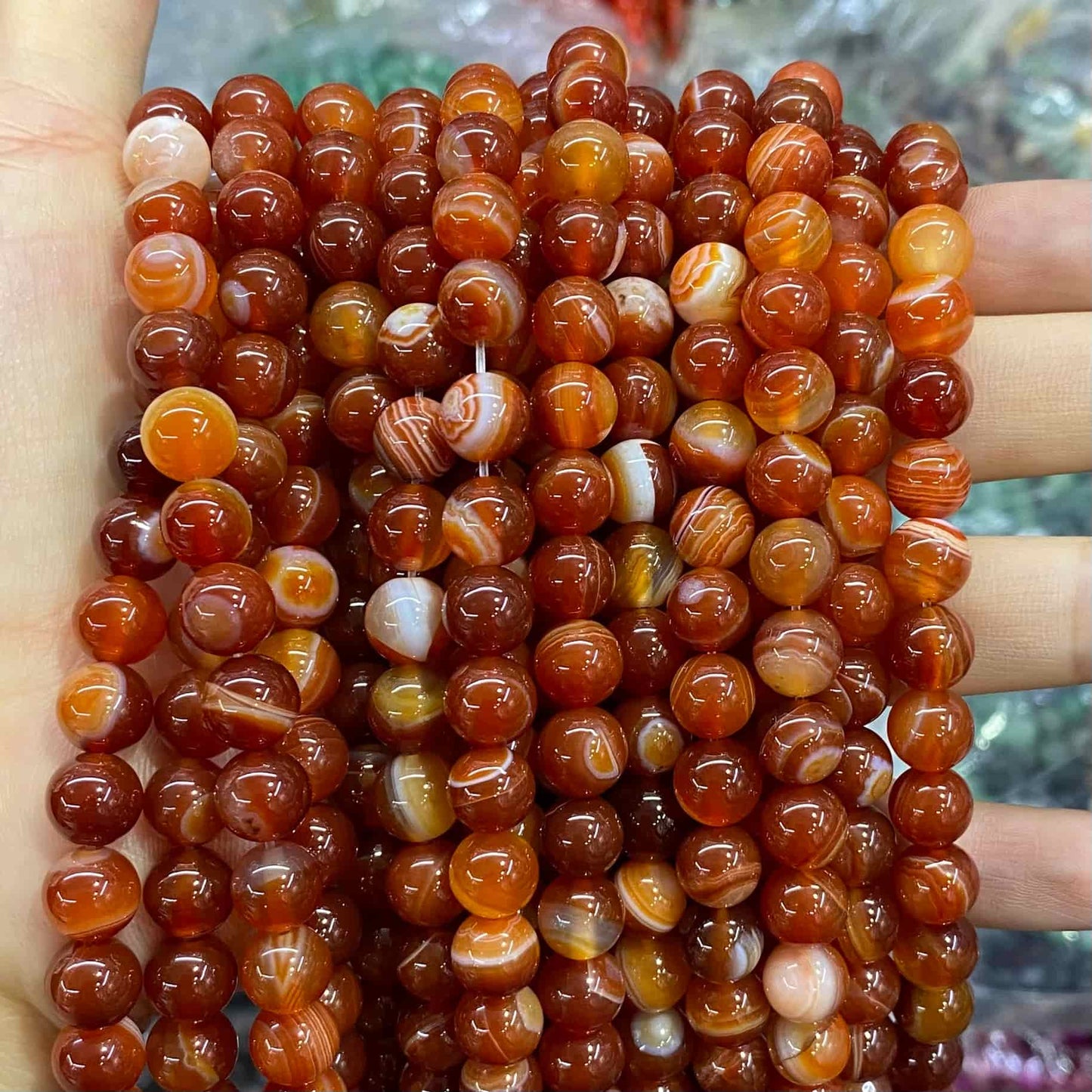 #1 Round Aagte Beads 6mm/8mm/10mm/12mm