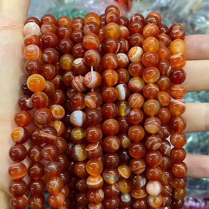 #1 Round Aagte Beads 6mm/8mm/10mm/12mm