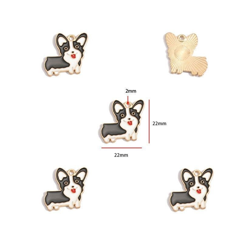 5PCS Colorful Poppy Collection Jewelry Making Findings Charm