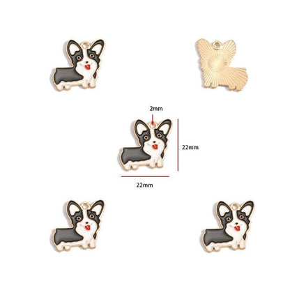 5PCS Colorful Poppy Collection Jewelry Making Findings Charm