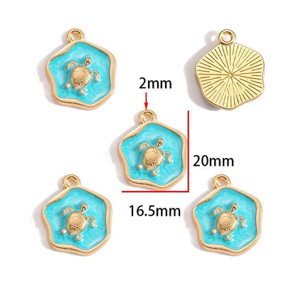 Assorted Ocean Design Charms for Jewelry Making