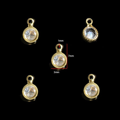 5PCS Crystal Collection Jewelry Making Findings Charm
