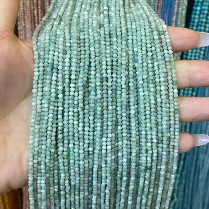 Burmese Jade Tiny Smooth Round Beads 2mm 3mm 4mm