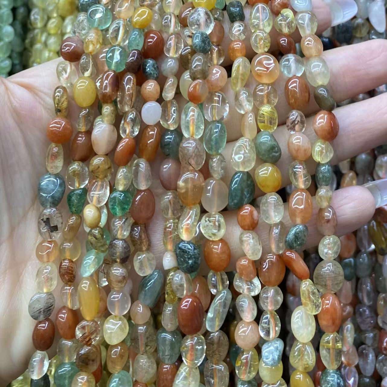 Irregular Smooth Beads 6-8mm Gemstone/Quartz/Jasper/Agate