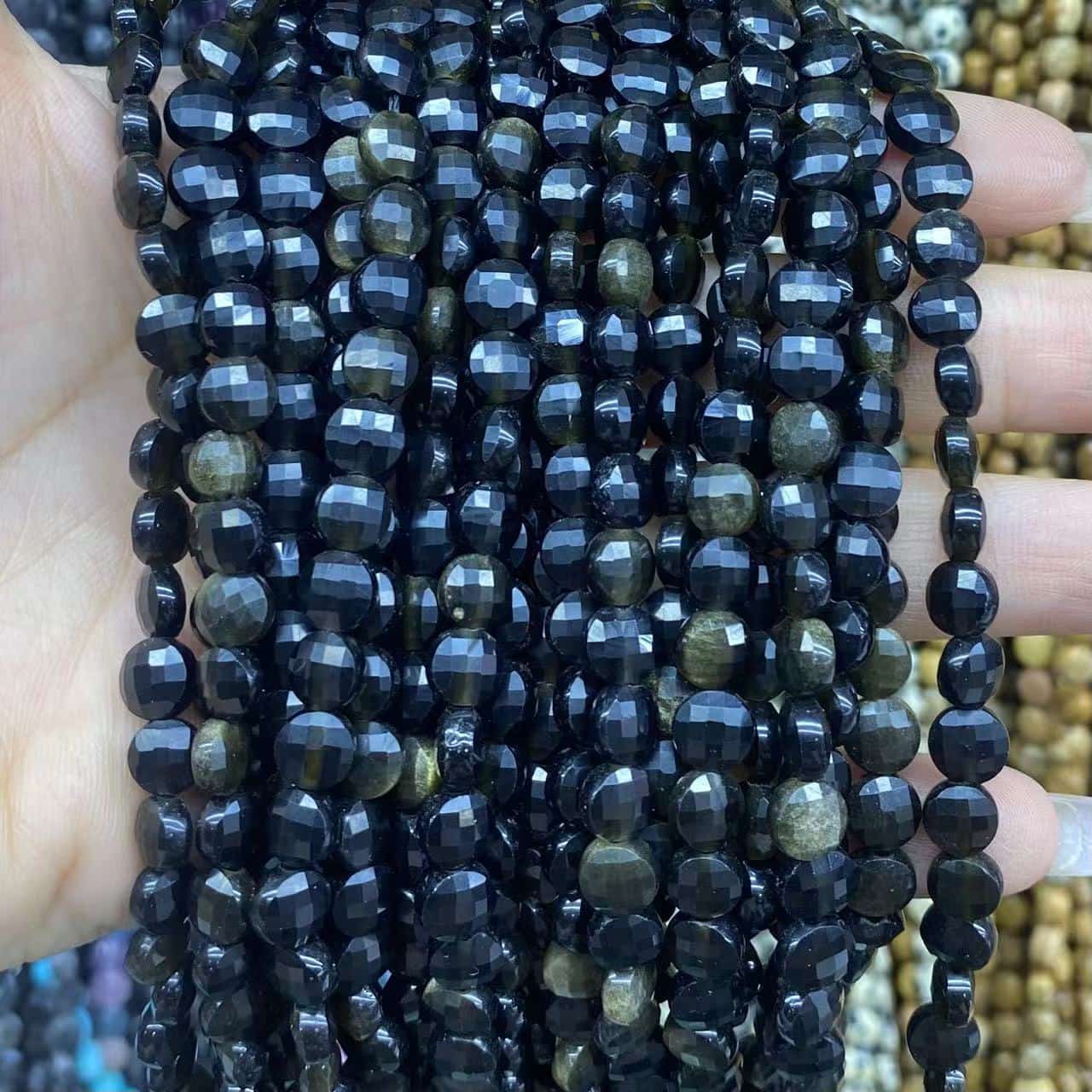 Faceted Cion Beads 6x6mm Quartz/Jasper/Agate/Crystal