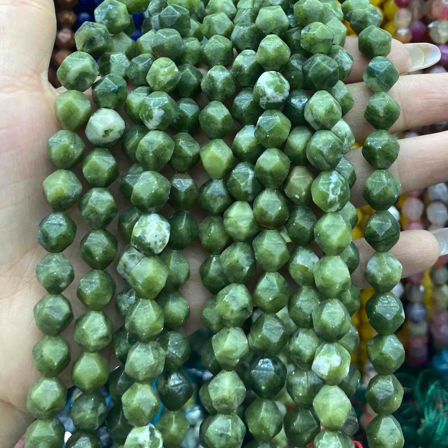 Diamond Faceted Beads 6mm/8mm/10mm Quartz/Jasper/Agate/Crystal