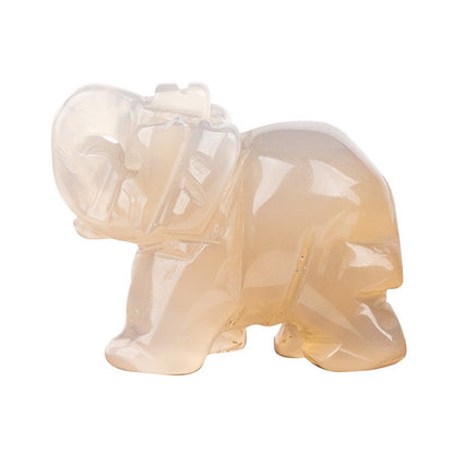 Elephant Figurine Hand Carved Animal Figurine