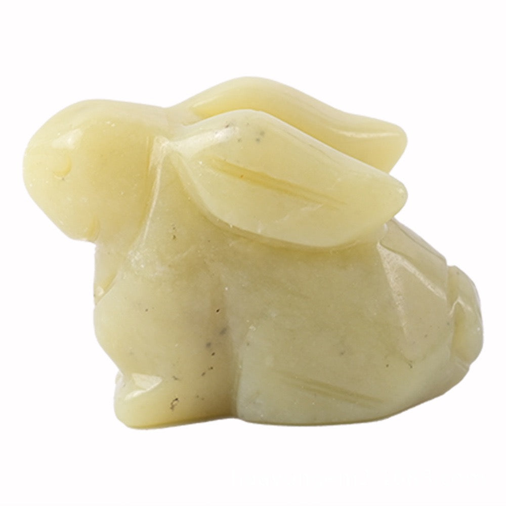 Rabbit Statue Hand Carved Animal Figurine