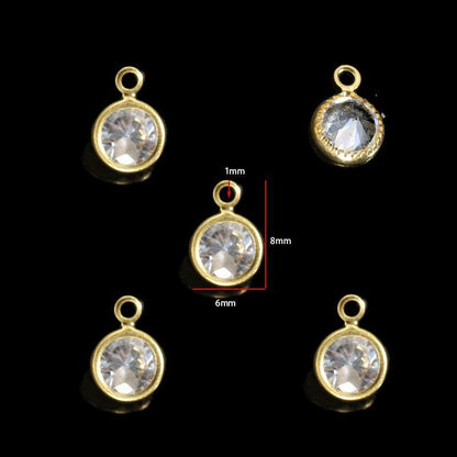 5PCS Crystal Collection Jewelry Making Findings Charm