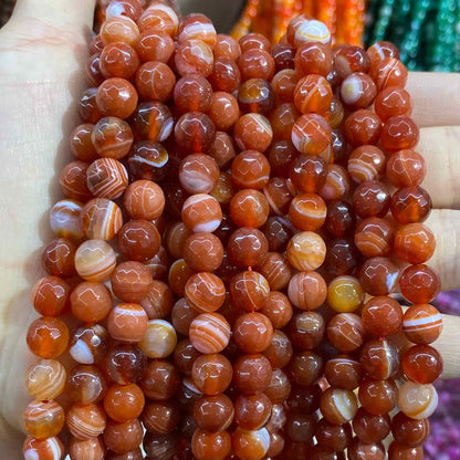 #1 Round Aagte Beads 6mm/8mm/10mm/12mm