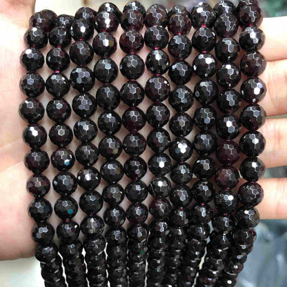 Round Faceted Beads Crystal/Quartz/Jasper/Agate 6mm 8mm 10mm