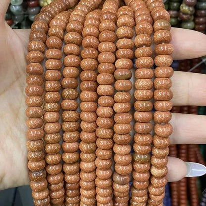 Smooth Rondelle Sandstone Beads
