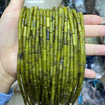 Cylindrical Tube Beads 4x13mm Quartz/Jasper/Agate/Crystal