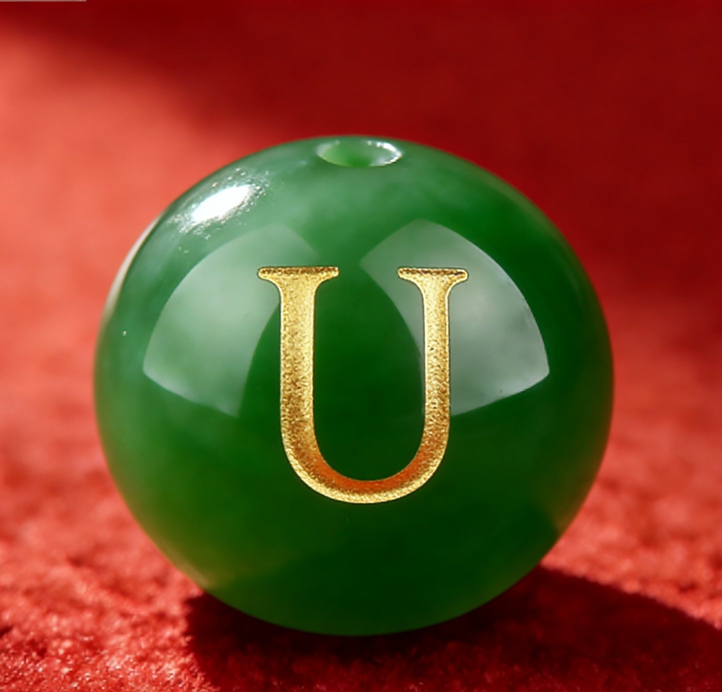 Natural Red Agate Beads - 26 Alphabet Loose Beads for Engraving Customization DIY