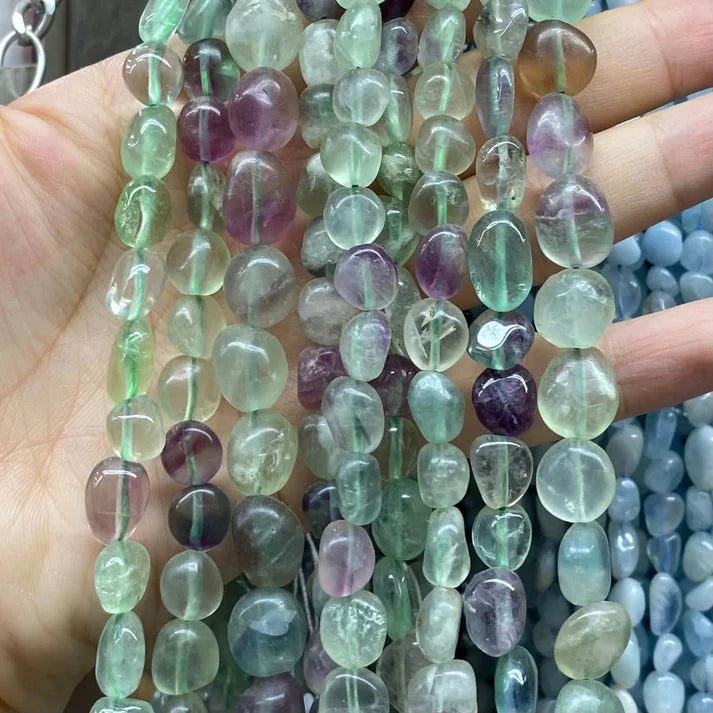 Nugget Shape Fluorite Beads