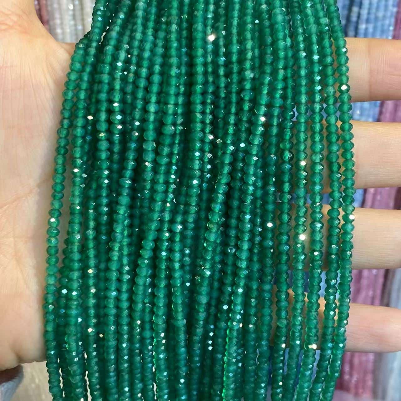 Faceted Rondelle Beads 2x3mm 3x4mm Gemstone/Quartz/Jasper/Agate