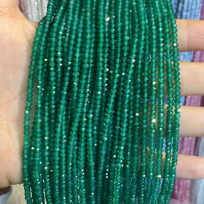 Faceted Rondelle Beads 2x3mm 3x4mm Gemstone/Quartz/Jasper/Agate