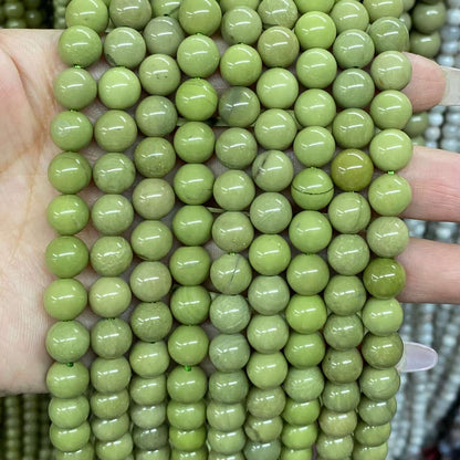 High-Quality Gemstone & Crystal Round Smooth Beads 4mm 6mm 8mm 10mm