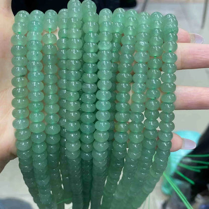 Smooth Rondelle Aventurine Beads