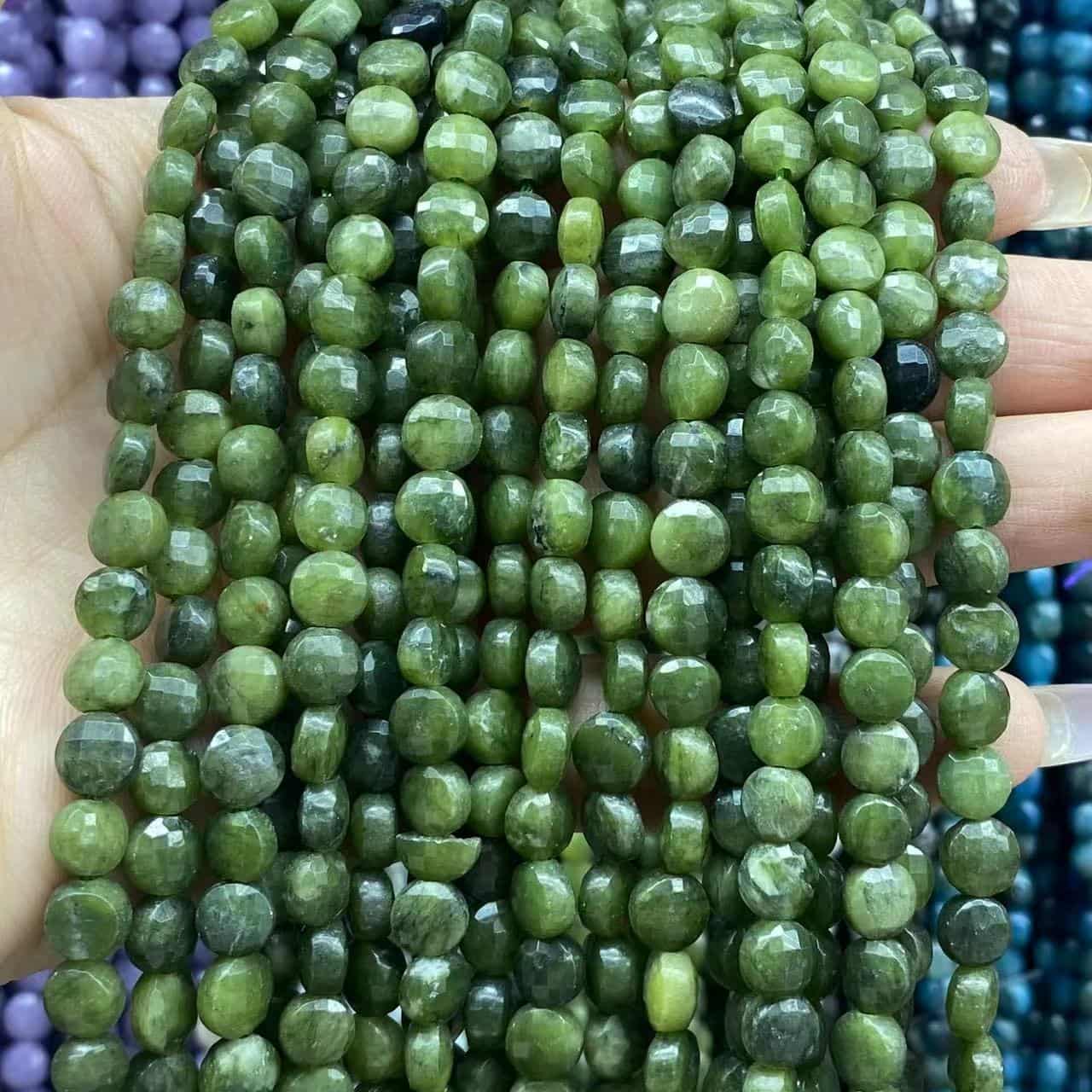 Faceted Cion Beads 6x6mm Quartz/Jasper/Agate/Crystal