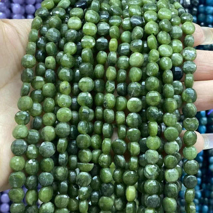 Faceted Cion Beads 6x6mm Quartz/Jasper/Agate/Crystal