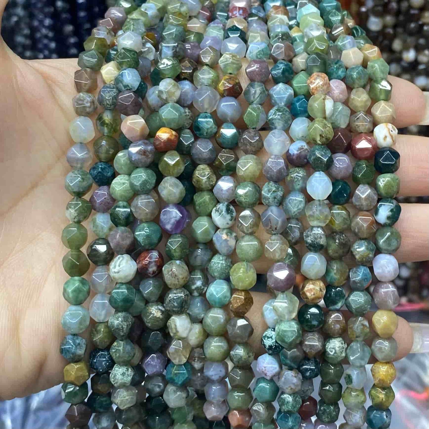 Diamond Faceted Beads 6mm/8mm/10mm Quartz/Jasper/Agate/Crystal
