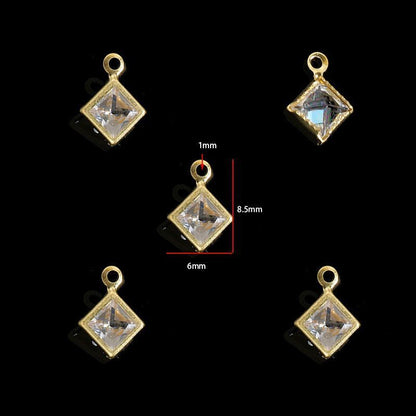 5PCS Crystal Collection Jewelry Making Findings Charm