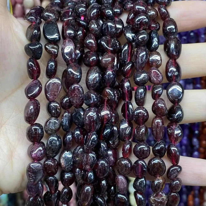 Nugget Shape Garnet Beads