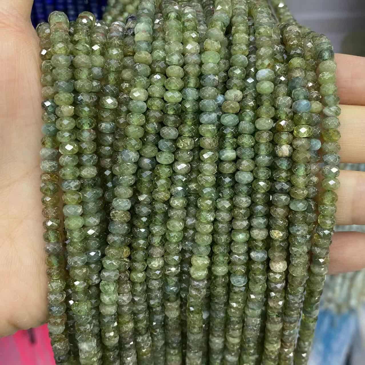 Faceted Rondelle Beads 2x3mm 3x4mm Gemstone/Quartz/Jasper/Agate