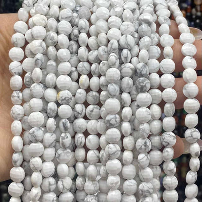 Faceted Cion Beads 6x6mm Quartz/Jasper/Agate/Crystal