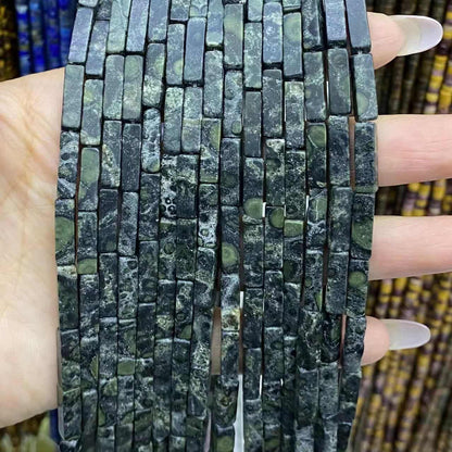 Square Tube Beads 4x13mm Quartz/Jasper/Agate/Crystal