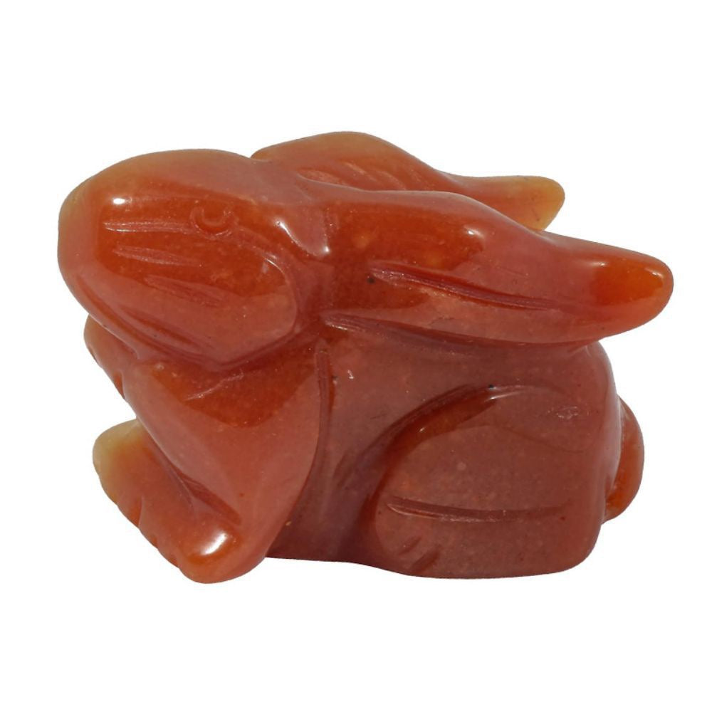 Rabbit Statue Hand Carved Animal Figurine