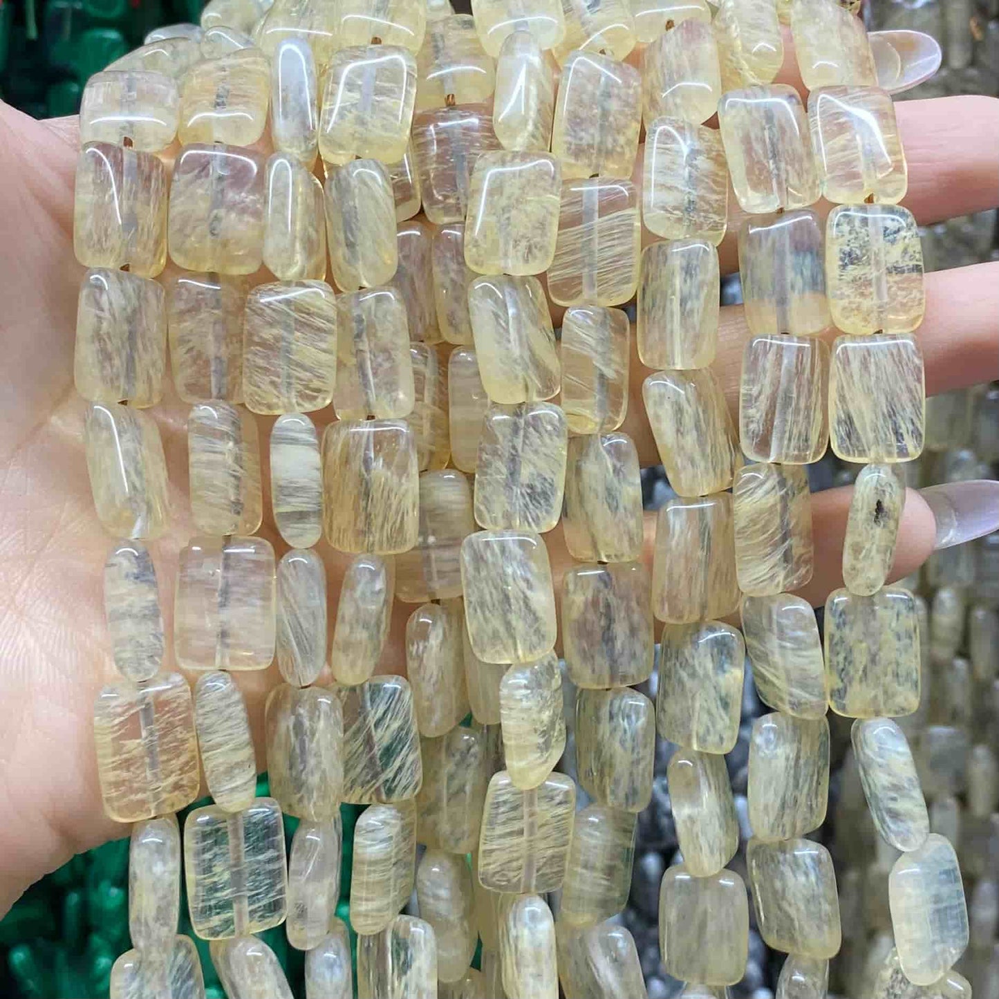 Smooth Rectangle Beads 10x14mm Quartz/Jasper/Agate/Crystal