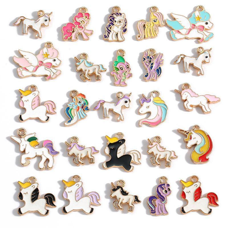 5PCS Unicorn Collection Charm For Jewelry Making Findings