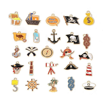 5PCS Pirate Collection Charm For Jewelry Making Findings