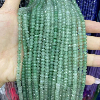 Faceted Rondelle Beads 2x3mm 3x4mm Gemstone/Quartz/Jasper/Agate