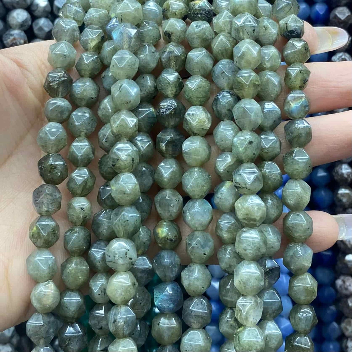 Diamond Faceted Beads 6mm/8mm/10mm Quartz/Jasper/Agate/Crystal