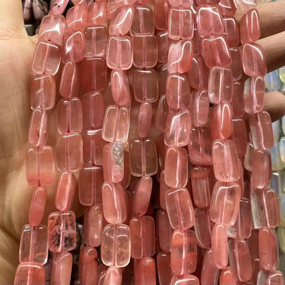 Smooth Rectangle Beads 10x14mm Quartz/Jasper/Agate/Crystal