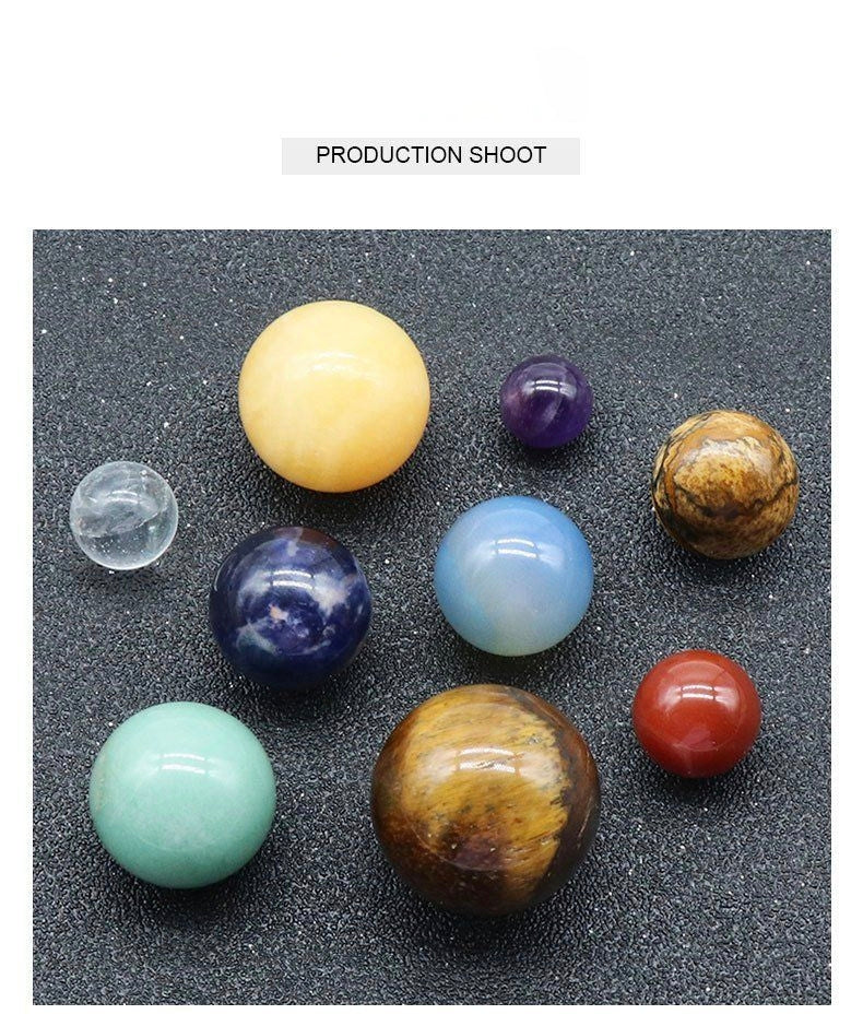 Healing Crystal Nine Planet Stone Gift Set
