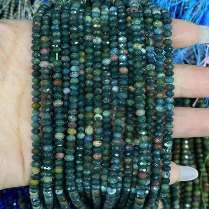 Faceted Rondelle Beads 2x3mm 3x4mm Gemstone/Quartz/Jasper/Agate