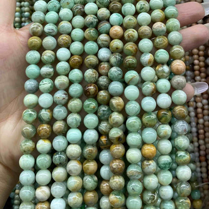 High-Quality Gemstone & Crystal Round Smooth Beads 4mm 6mm 8mm 10mm