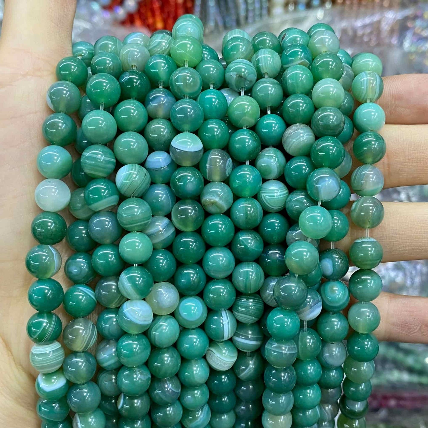 #1 Round Aagte Beads 6mm/8mm/10mm/12mm
